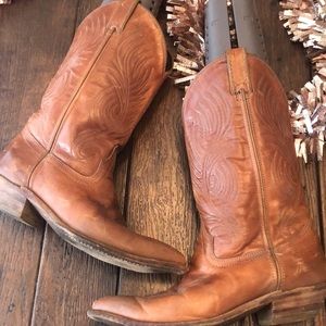 Code West Leather Cowboy Boots Leather Western 8.5